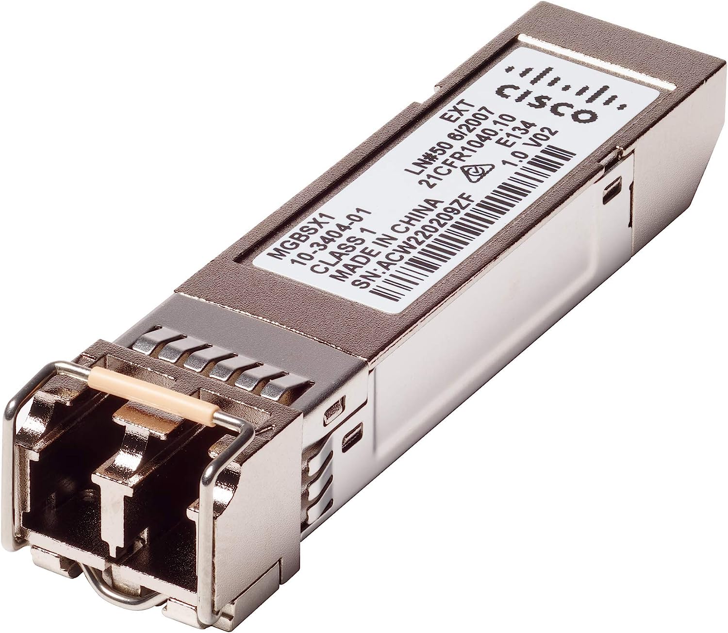 Cisco MGBSX1 SFP Transceiver, Gigabit Ethernet (GbE) 1000BASE-SX Mini-GBIC (MGBSX1)