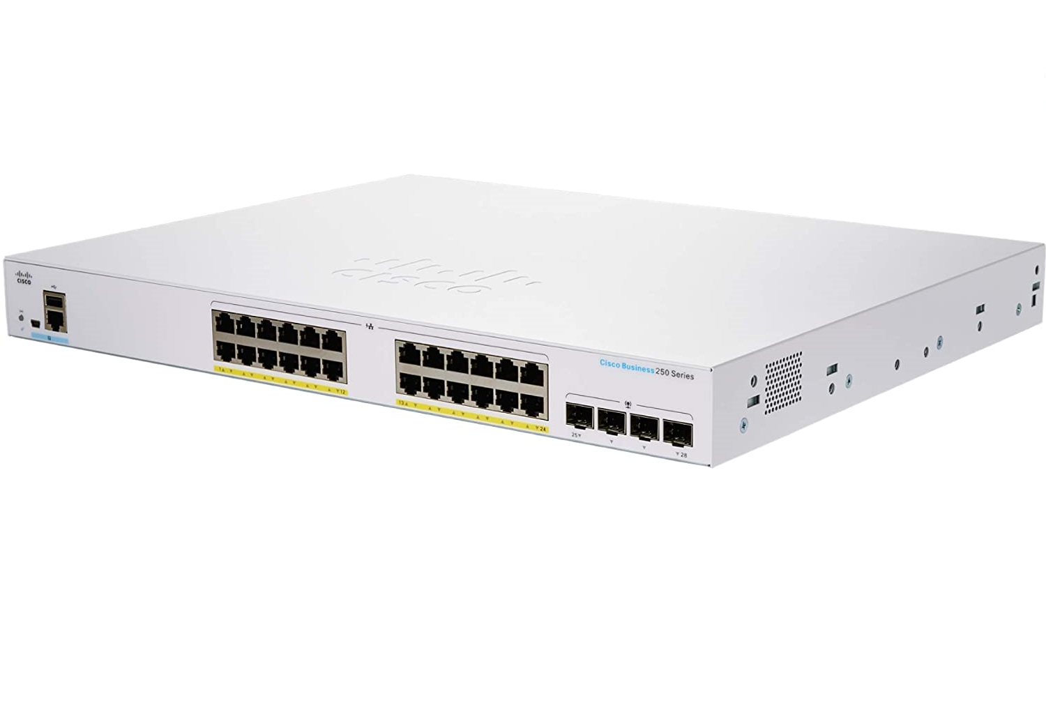 Cisco Business CBS250-24FP-4G Smart Switch, 24 GE Ports, Full PoE, 4x1G-SFP