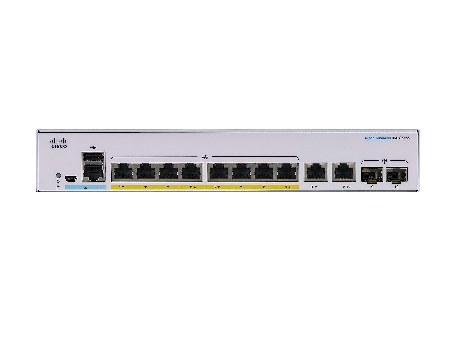 Cisco Business CBS350-8FP-2G Managed Switch, 8 GE Ports, Full PoE, 2 x 1G Combo Ports