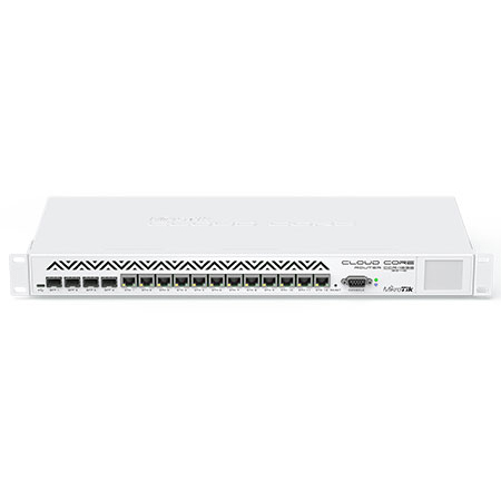 CCR1036-12G-4S, Mikrotik CCR1036-12G-4S 1U rackmount, 12x Gigabit Ethernet, 4xSFP cages, LCD