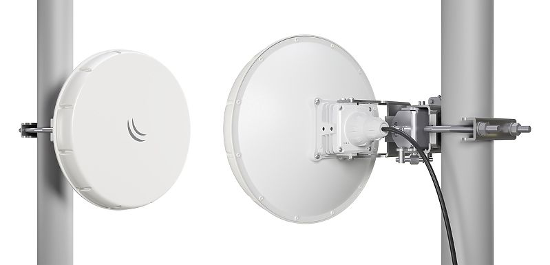 Mikrotik nRAYG-60adpair The most compact wireless 2 Gb/s aggregate link in the 1500 m range or more!