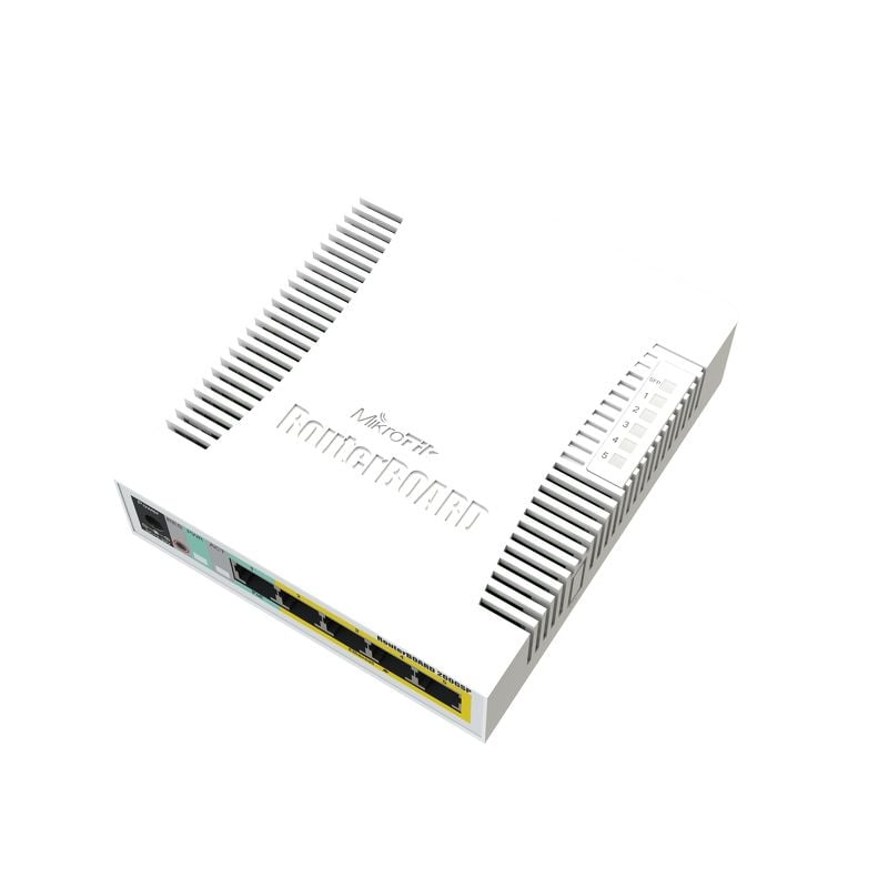 Mikrotik Rb260gsp-CSS106-1G-4P-1S 5x Gigabit PoE out Ethernet Smart Switch, SFP cage, plastic case,