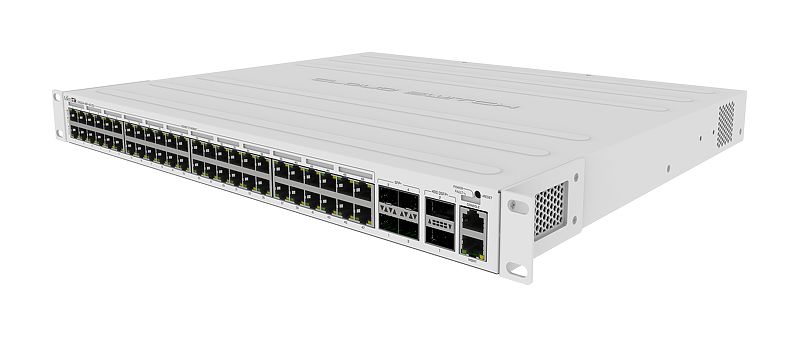 Mikrotik CRS354-48P-4S+2Q+RM 24 port Gigabit Ethernet router/switch with four 10Gbps SFP+ ports in 1