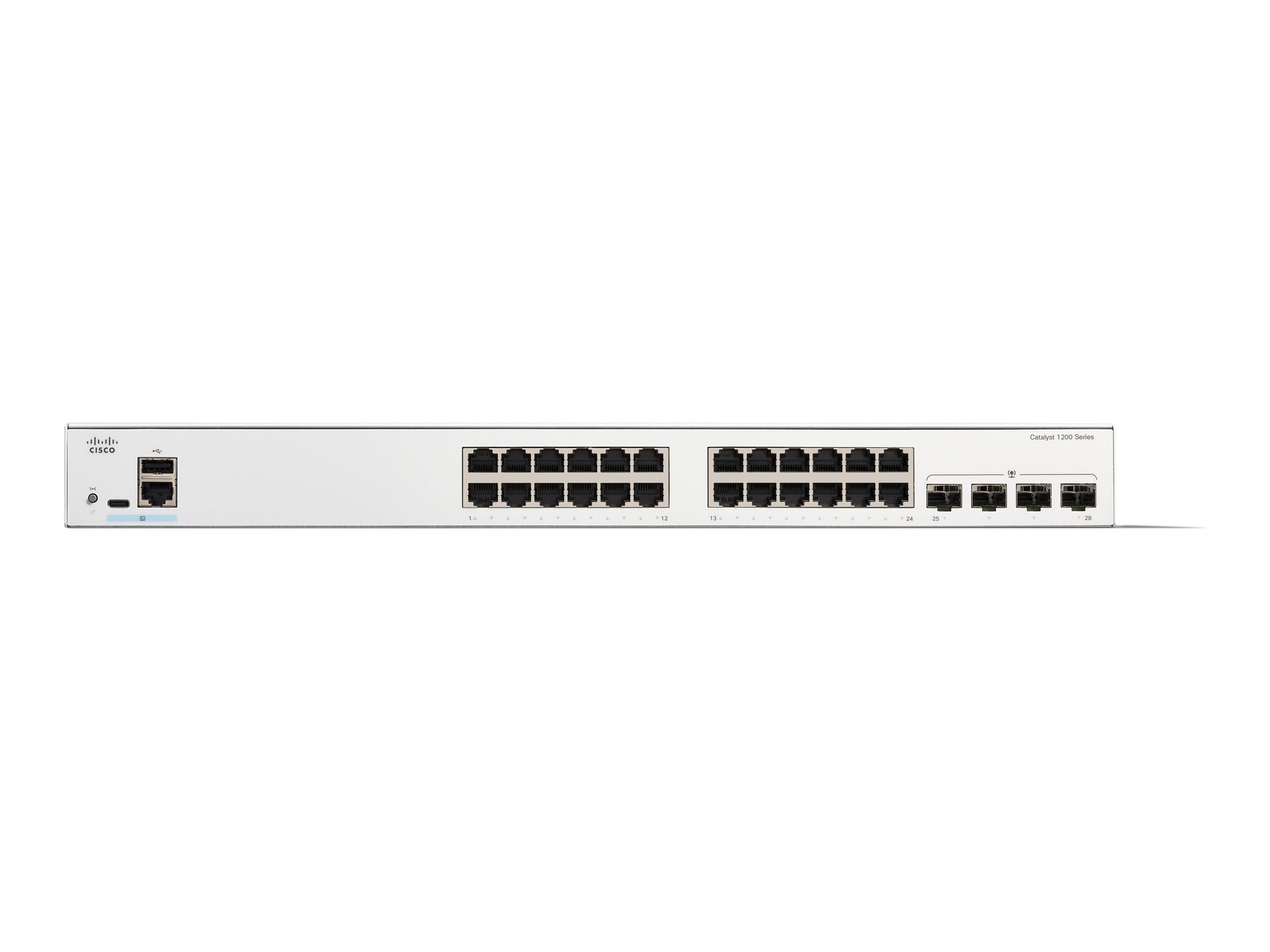 Cisco catalyst 1200 series 24 ports gigabit + 4 x 1G SFP uplink ports switch