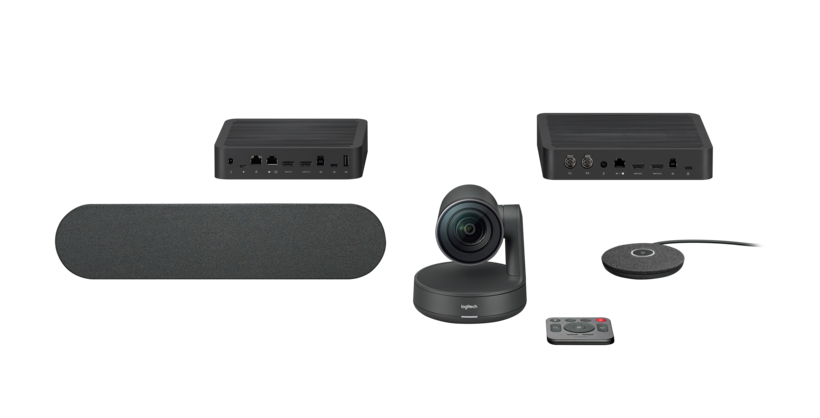 Logitech Rally Video Conferencing Kit, With 1 x Rally Speakers, 1 x Microphone for medium conference