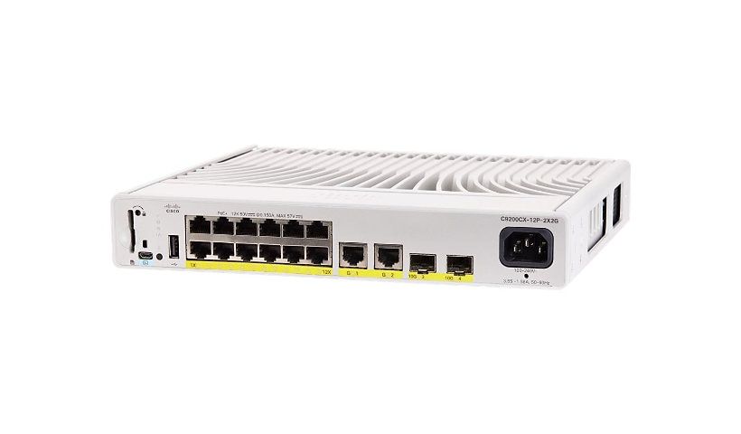 Cisco Catalyst 9200CX 12-port 1G, 2x10G and 2x1G, PoE+, HVDC, Network Advantage