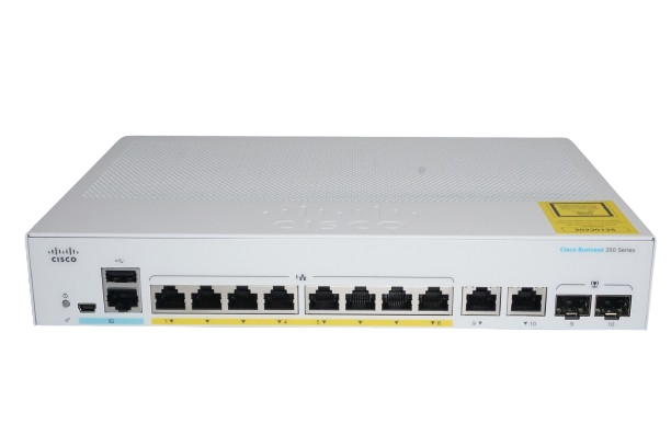 Cisco Business CBS350-8P-E-2G Managed Switch (8 Port GE) PoE EXT PS 2 x 1G Combo