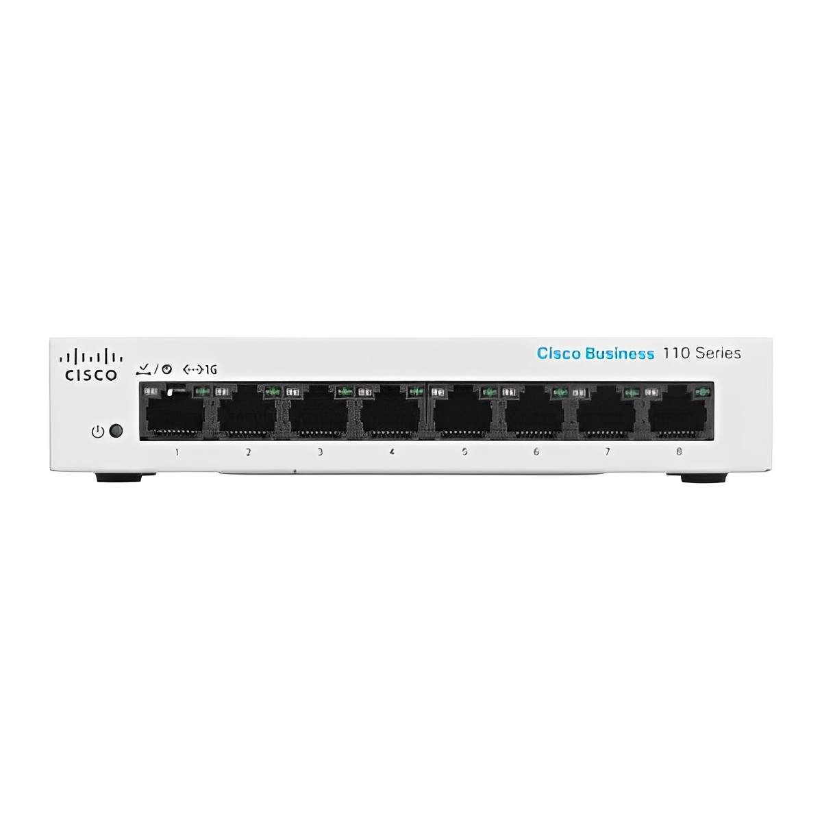 Cisco Business CBS110-8T-D Unmanaged Switch, 8 GE ports, Desktop, External power supply