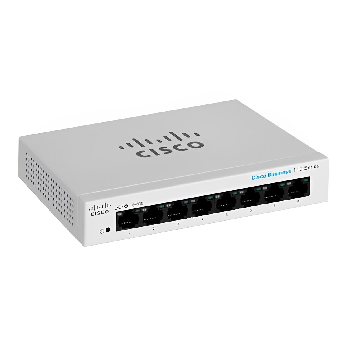 Cisco Business CBS110-8T-D Unmanaged Switch, 8 GE ports, Desktop, External power supply