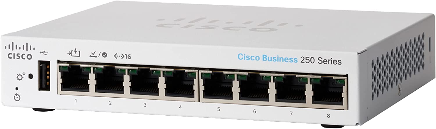 Cisco Business CBS250-8T-D 8-port Gigabit Ethernet Smart Switch