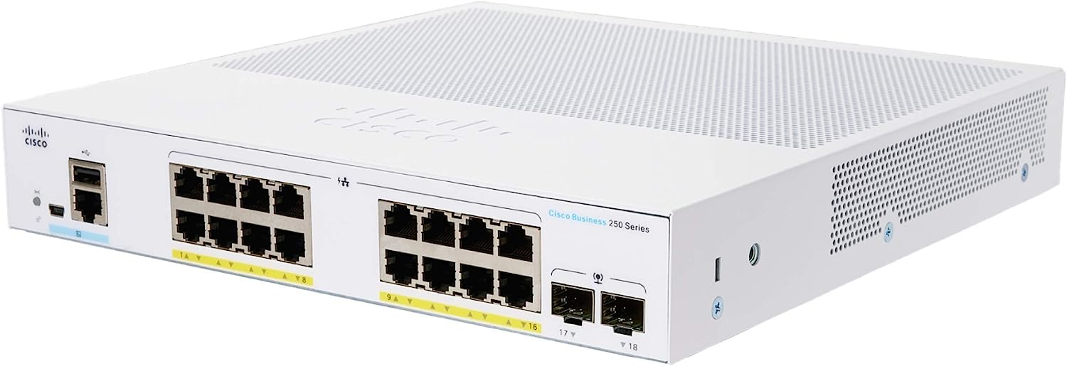 Cisco Business CBS350-16T-2G Managed Switch, 16 Port GE, 2x1G SFP