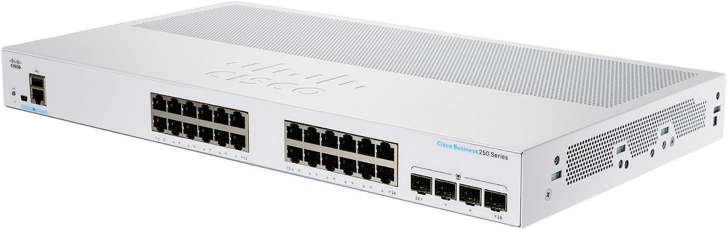 Cisco CBS250-24PP-4G 24-Port Gigabit PoE+ Compliant Managed Switch with SFP (100W)