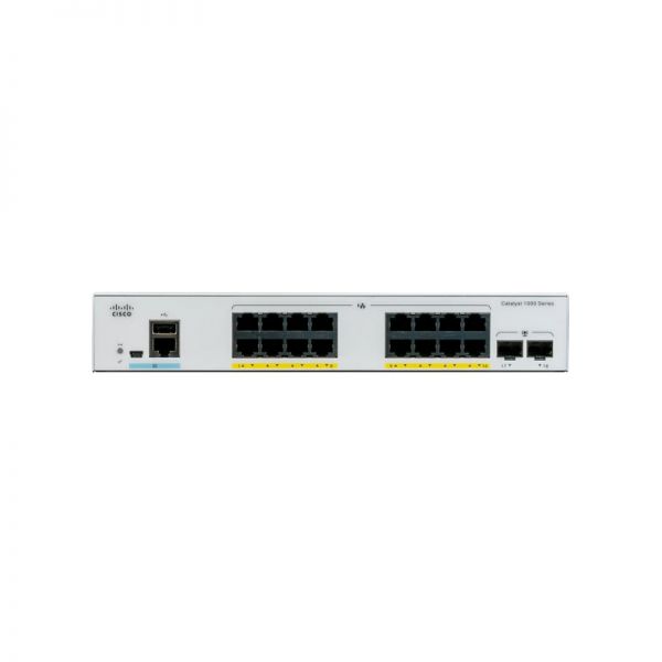 C1000-16FP-2G-L 10/100/1000 Ethernet PoE+ ports and 240W PoE budget, 2x 1G SFP uplinks