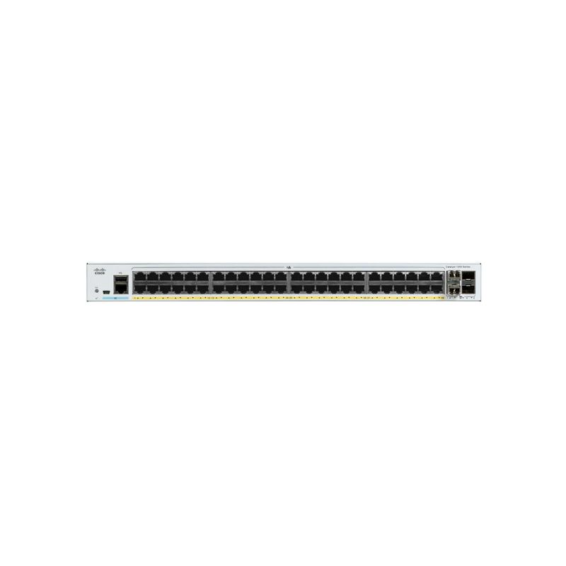 C1000-48FP-4X-L - Cisco Catalyst 1000 Series Switches  48x 10/100/1000 Ethernet PoE+ ports and 740W 