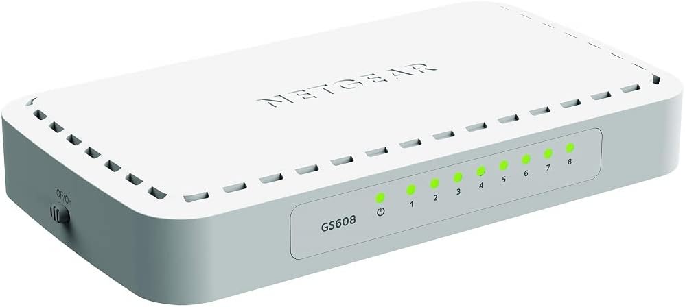 NETGEAR 608, 8-Port Gigabit Home/Office Switch, GS608-400PES