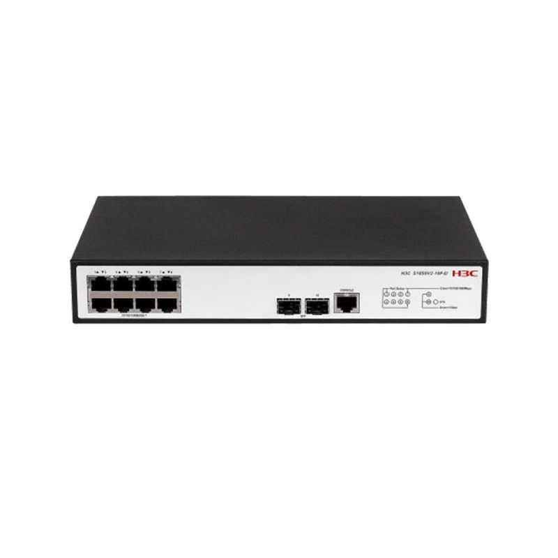 H3C S1850V2-10P-EI (9801A418), 8 Port Giga with 2 x 1G SFP port Layer 2 Cloud Managed Switch