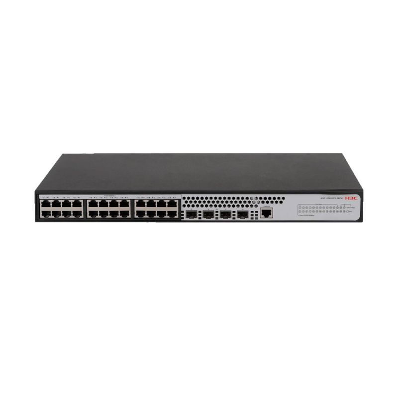 H3C S1850V2-28P-HPWR-EI (9801A41A), 24 Port Giga PoE+ 370W with 4 x 1G SFP port Layer 2 Cloud Manage