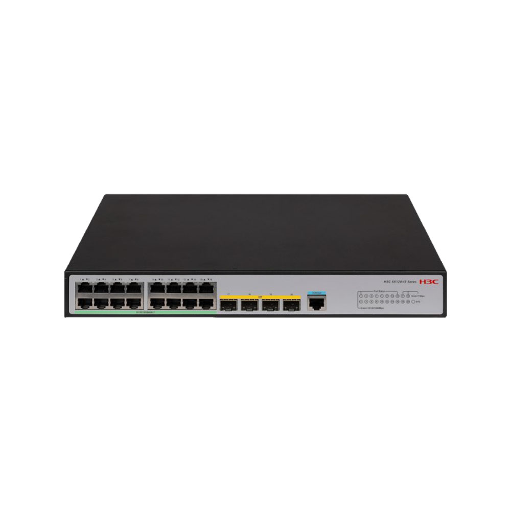 H3C S5120V3-20P-LI (9801A41G), 16 Port Giga with 4 x 1G SFP port Layer 3 Cloud Managed Switch