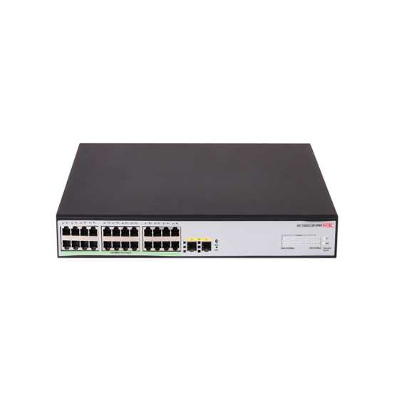 H3C Layer 2 Cloud Smart Managed Switch, S1600V2-26P-HPWR (9801A67Q) 24 Ports Giga PoE+  with 2 x 1G